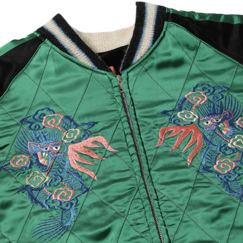 テーラー東洋 60周年記念 スーベニアジャケット スカジャン 別珍 TT15809-119 TIGER HEAD × EAGLE 港商 ステンシル