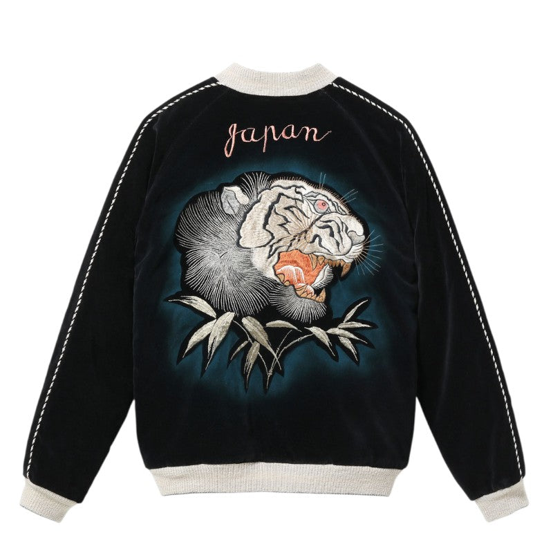 テーラー東洋 60周年記念 スーベニアジャケット スカジャン 別珍 TT15809-119 TIGER HEAD × EAGLE 港商 ステンシル