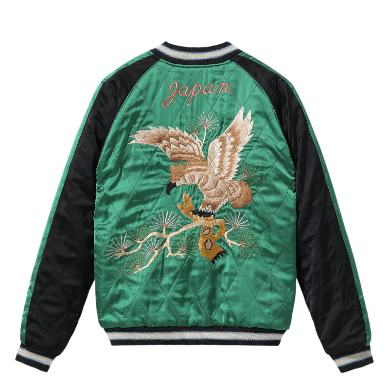 テーラー東洋 60周年記念 スーベニアジャケット スカジャン 別珍 TT15809-119 TIGER HEAD × EAGLE 港商 ステンシル