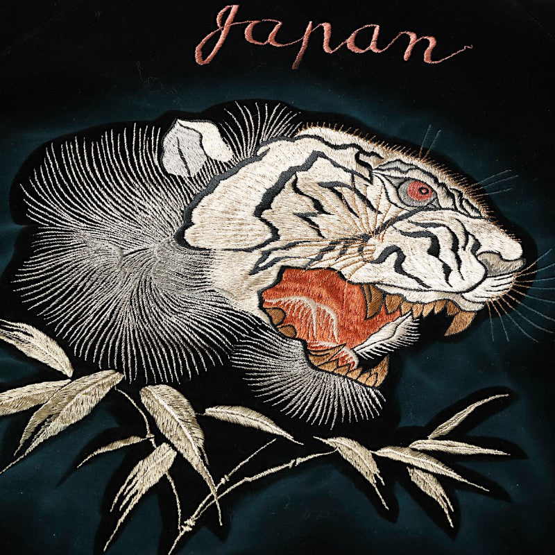 テーラー東洋 60周年記念 スーベニアジャケット スカジャン 別珍 TT15809-119 TIGER HEAD × EAGLE 港商 ステンシル