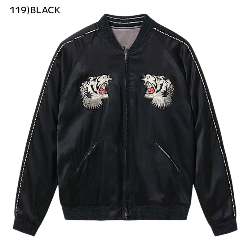 テーラー東洋 スーベニアジャケット スカジャン TT15912-119 ROARING WHITE TIGER × JAPAN MAP