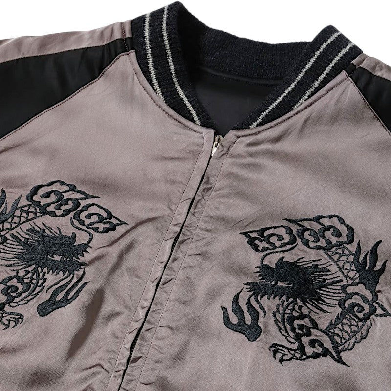 テーラー東洋 スーベニアジャケット スカジャン TT15912-119 ROARING WHITE TIGER × JAPAN MAP
