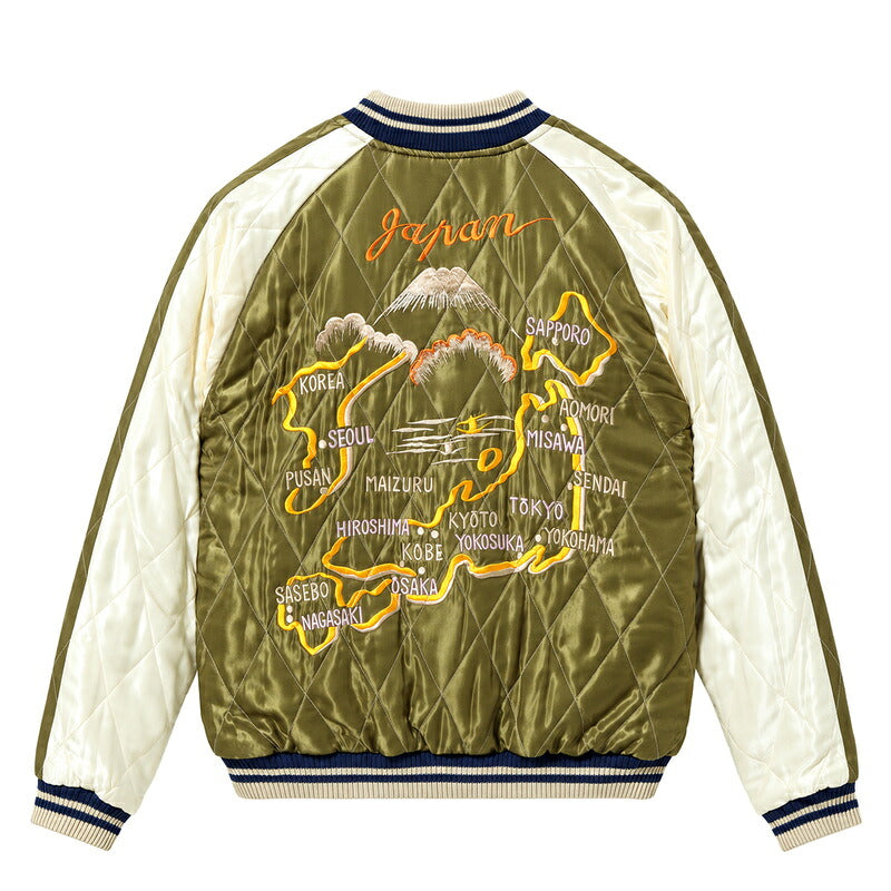 TAILOR TOYO TT15974-128 WHITE DRAGON × JAPAN MAP ネイビー 裏側 背面