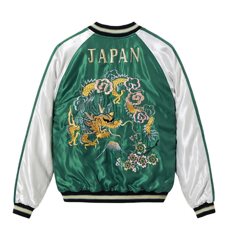 テーラー東洋 スーベニアジャケット スカジャン TT15975-119 WHITE TIGER × GOLD DRAGON 別珍2トーン