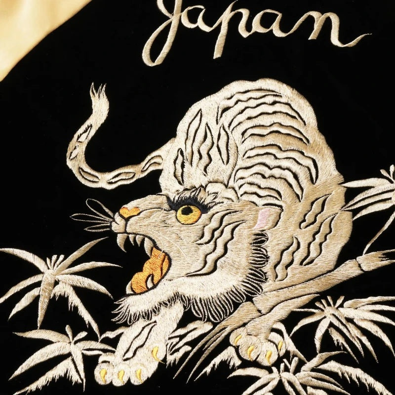 テーラー東洋 スーベニアジャケット スカジャン TT15975-119 WHITE TIGER × GOLD DRAGON 別珍2トーン