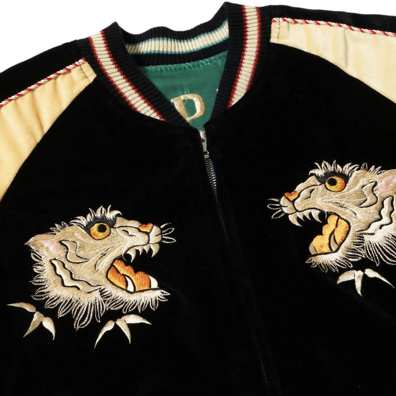 テーラー東洋 スーベニアジャケット スカジャン TT15975-119 WHITE TIGER × GOLD DRAGON 別珍2トーン