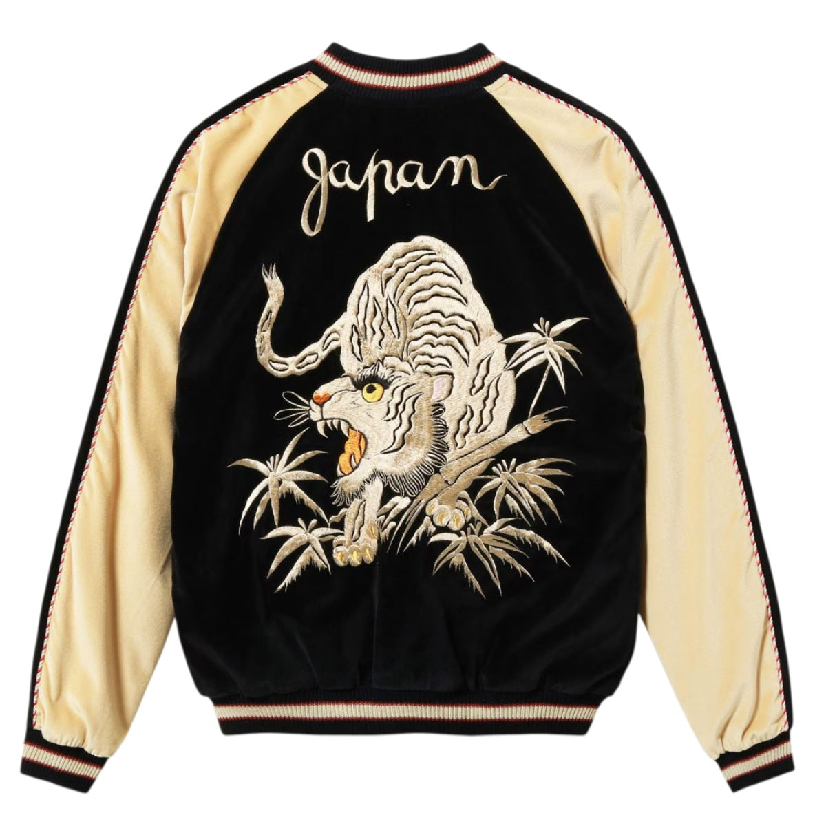テーラー東洋 スーベニアジャケット スカジャン TT15975-119 WHITE TIGER × GOLD DRAGON 別珍2トーン