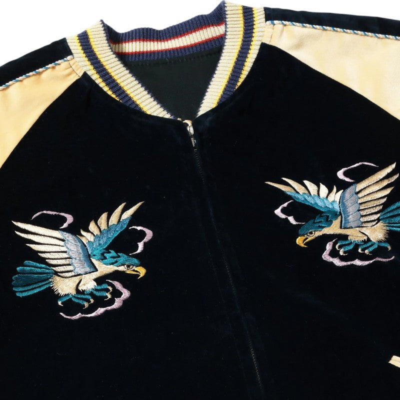 テーラー東洋 スーベニアジャケット スカジャンTT15975-128 BLUE EAGLE × ROARING TIGER 別珍2トーン