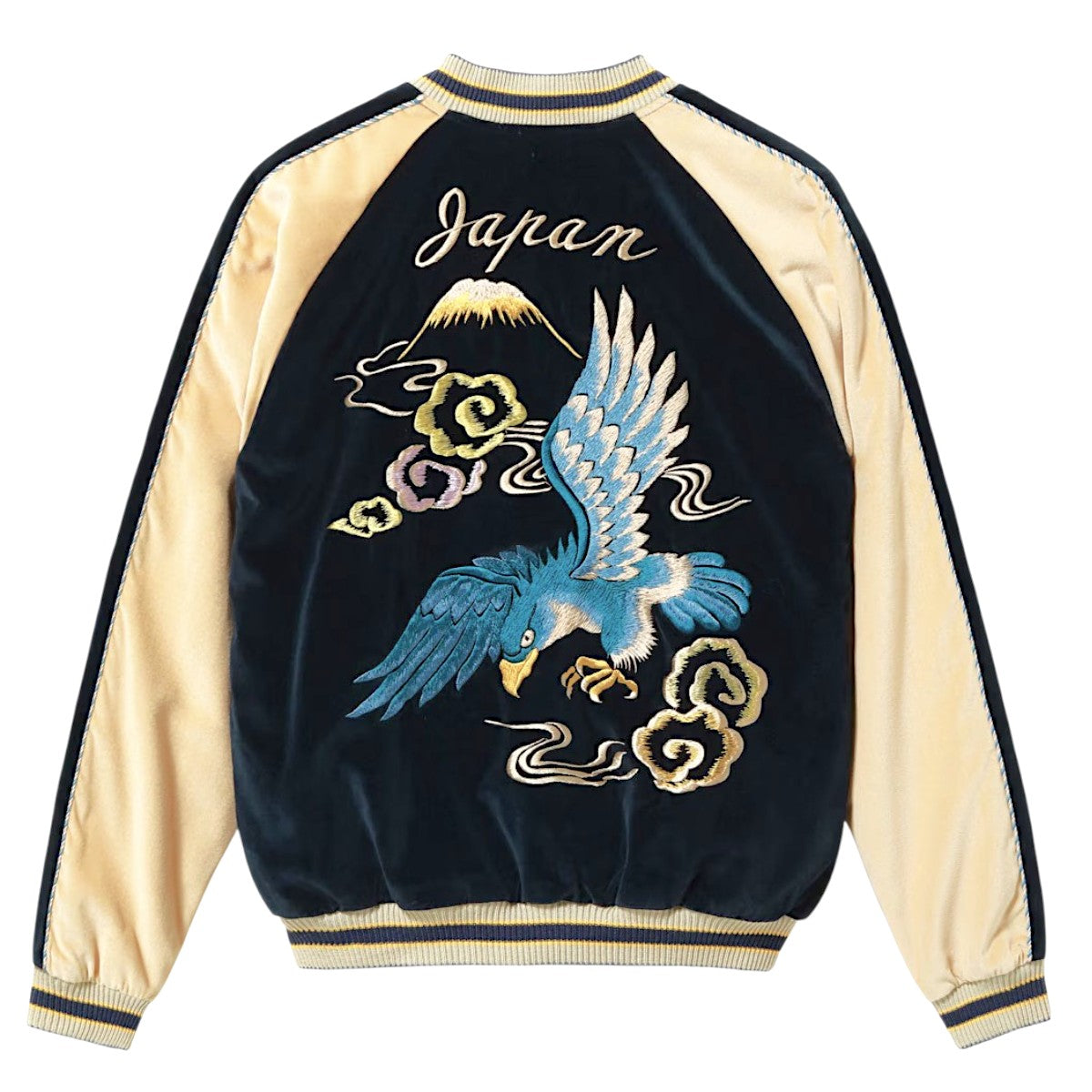 テーラー東洋 スーベニアジャケット スカジャンTT15975-128 BLUE EAGLE × ROARING TIGER 別珍2トーン