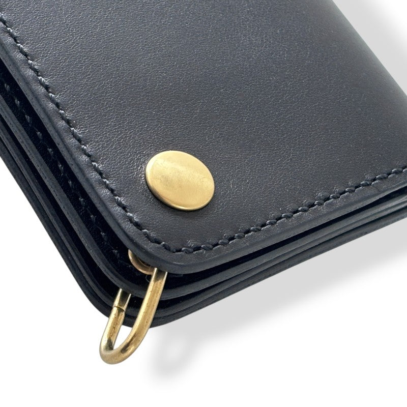 サムライクラフト トラッカーズウォレット ブラック （金具：真鍮色）-A-1カスタム-