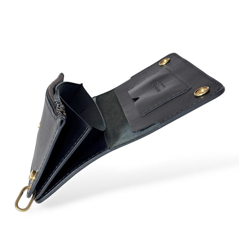 サムライクラフト トラッカーズウォレット ブラック （金具：真鍮色