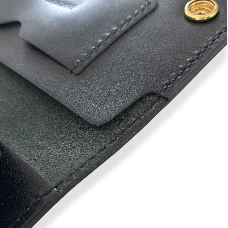 ロングトラッカーウォレット CRUST ブラック 真鍮 無骨 サムライクラフト トラッカーズウォレット ブラック （金具：真鍮色
