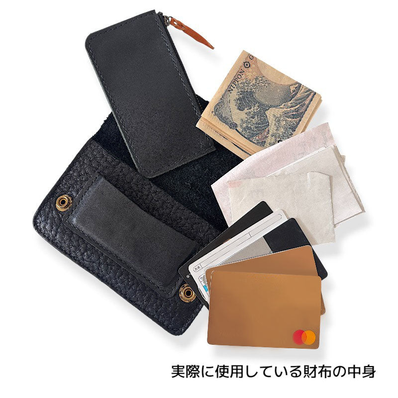 サムライクラフト ミドルサイズ トラッカーウォレット アメリカンバイソン （真鍮）　- Limited Edition -