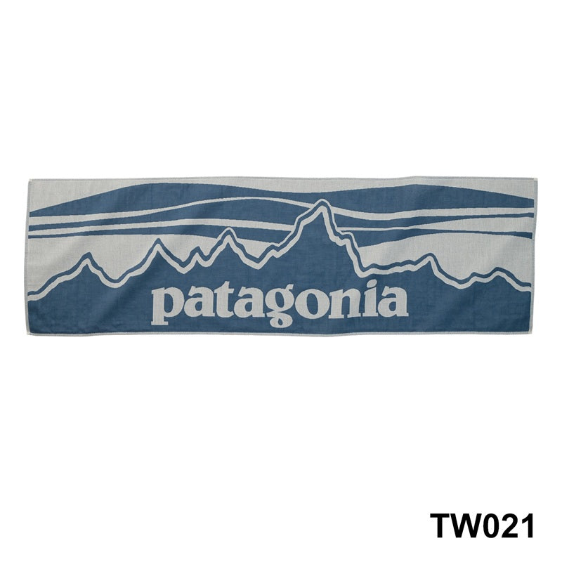 Patagonia 今治スポーツ ガーゼ タオル 73ロゴ TW021 Glass Blue メイン画像