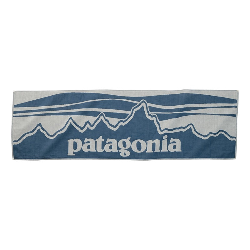 Patagonia 今治スポーツ ガーゼ タオル 73ロゴ TW021 Glass Blue 表面