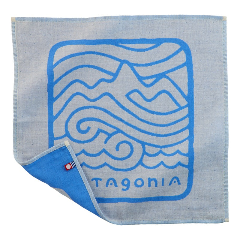 Patagonia 今治ガーゼ フェイス タオル TW022 Aquatic Blue 裏面の生地