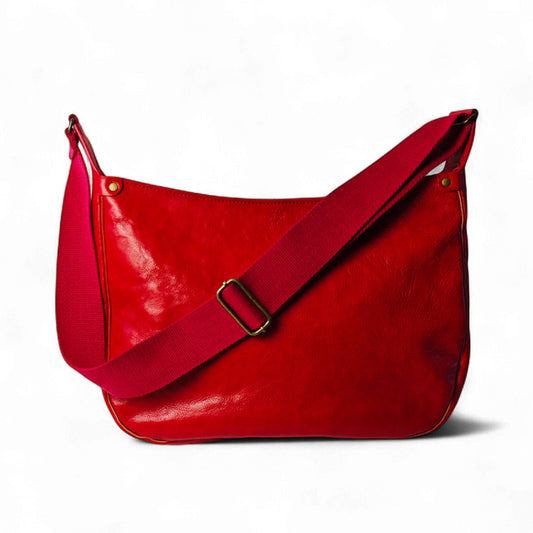 【数量限定】アーバンパティナ ショルダーバッグ シュリンクレザー レッド