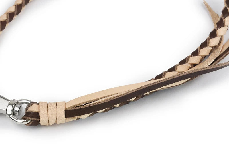 サムライクラフト ウォレットチェーン ダイヤ編み 4本編み サドルレザー オイルレザー