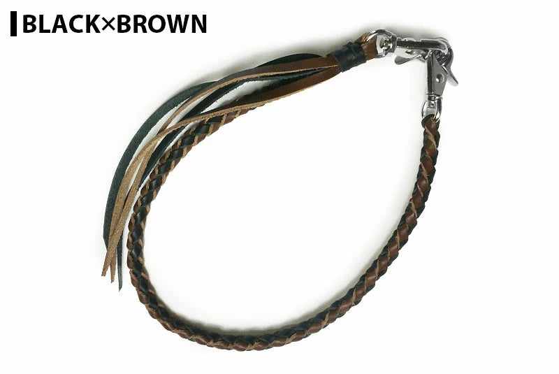 サムライクラフト ウォレットチェーン ダイヤ編み 4本編み サドルレザー オイルレザー