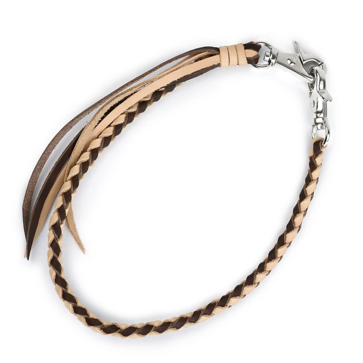 サムライクラフト ウォレットチェーン ダイヤ編み 4本編み サドルレザー オイルレザー