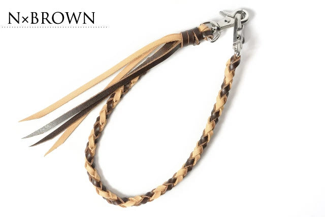 サムライクラフト ウォレットチェーン らせん編み 4本編み サドルレザー オイルレザー