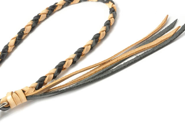 サムライクラフト ウォレットチェーン らせん編み 4本編み サドルレザー オイルレザー