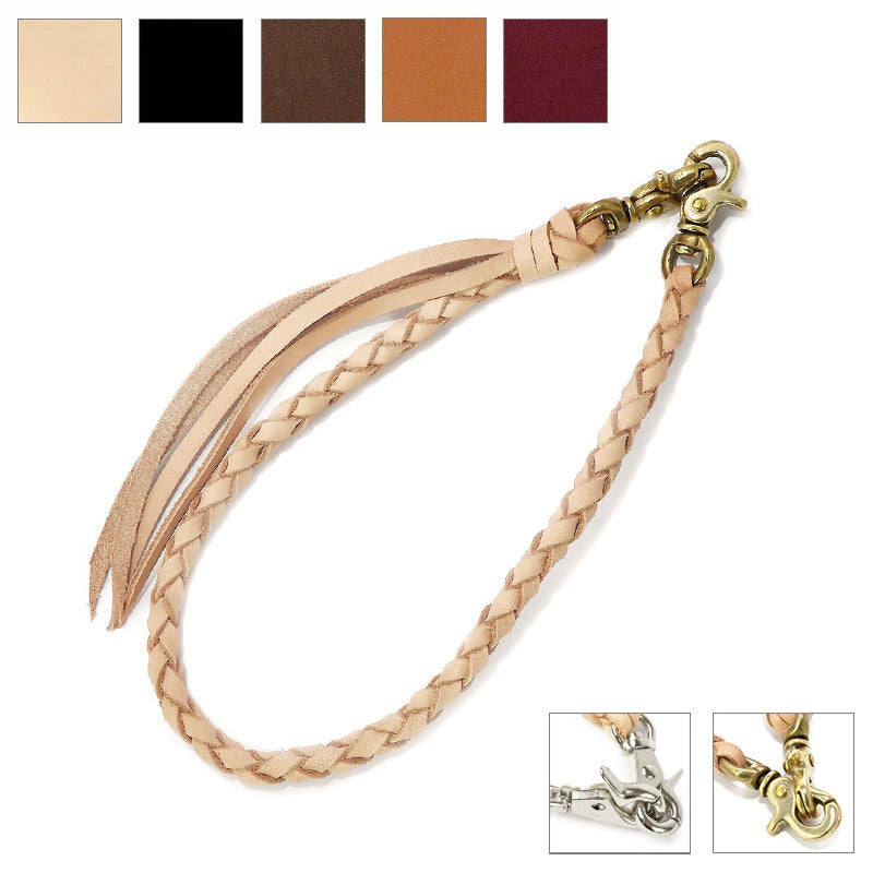 サムライクラフト ウォレットチェーン 4本編み サドルレザー オイルレザー