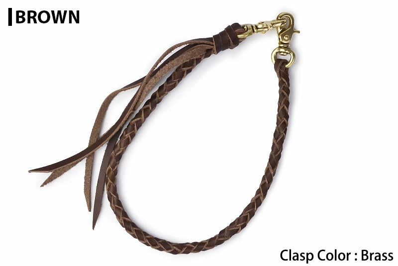 サムライクラフト ウォレットチェーン 4本編み サドルレザー オイルレザー