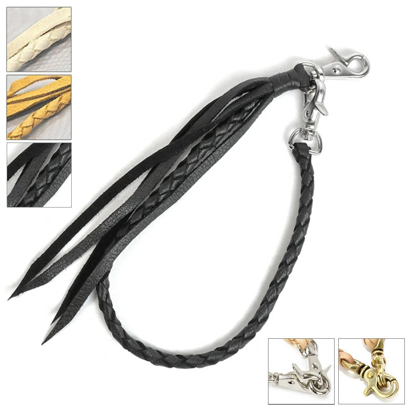 サムライクラフト ウォレットチェーン 4本編み ディアスキン 鹿革