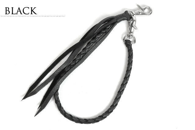 サムライクラフト ウォレットチェーン 4本編み ディアスキン 鹿革