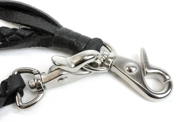 サムライクラフト ウォレットチェーン 4本編み ディアスキン 鹿革