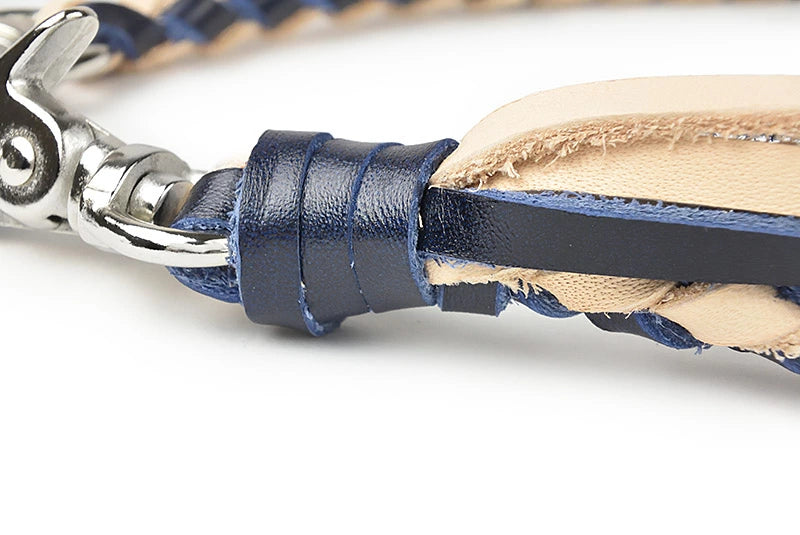 サムライクラフト ウォレットチェーン 4本編み ダイヤ編み ルガトショルダー × サドルレザー ナチュラル