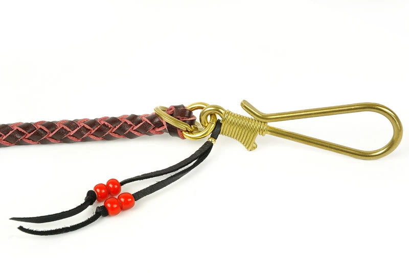 サムライクラフト ウォレットチェーン 6本編み 釣り針フック 真鍮 ルガトショルダー