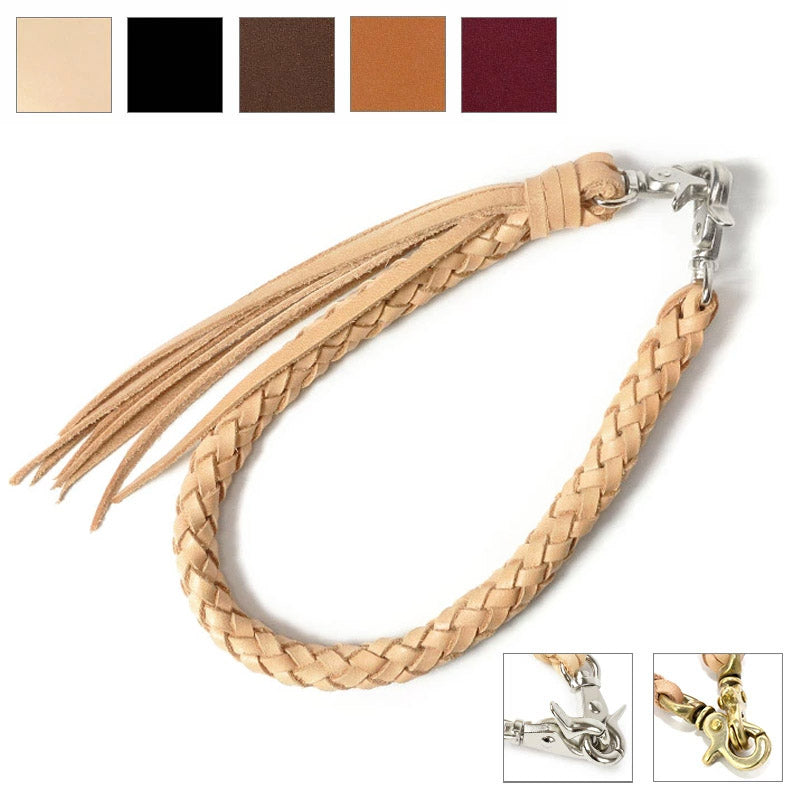 サムライクラフト ウォレットチェーン 8本編み サドルレザー オイルレザー