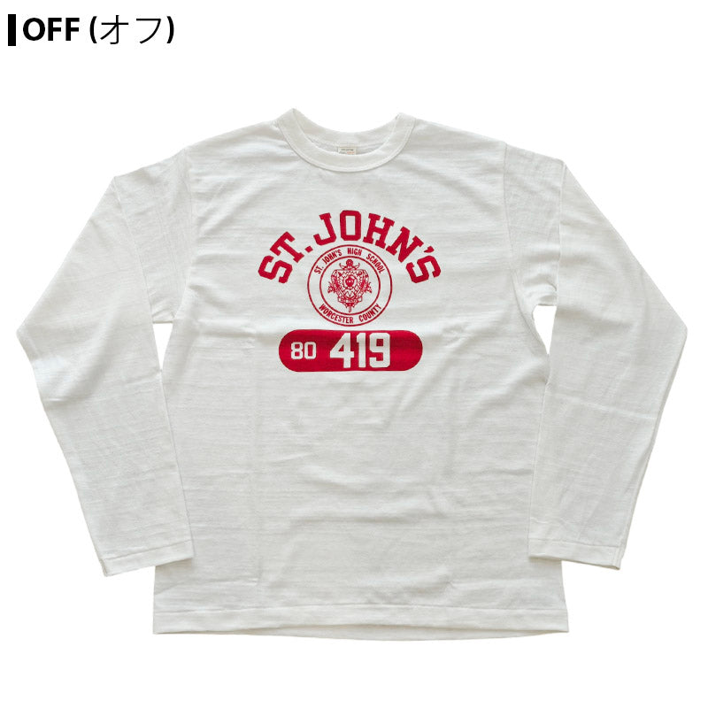WAREHOUSE ウエアハウス Lot 5906 ST JAN'S 長袖 プリント Tシャツ