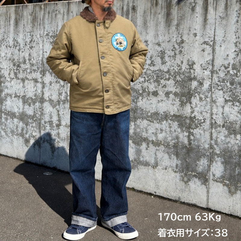 WAREHOUSE ウエアハウス Lot 2181 N-1 NAF1168「USS ROCK 」U.S.NAVY プリント有 デッキジャケット