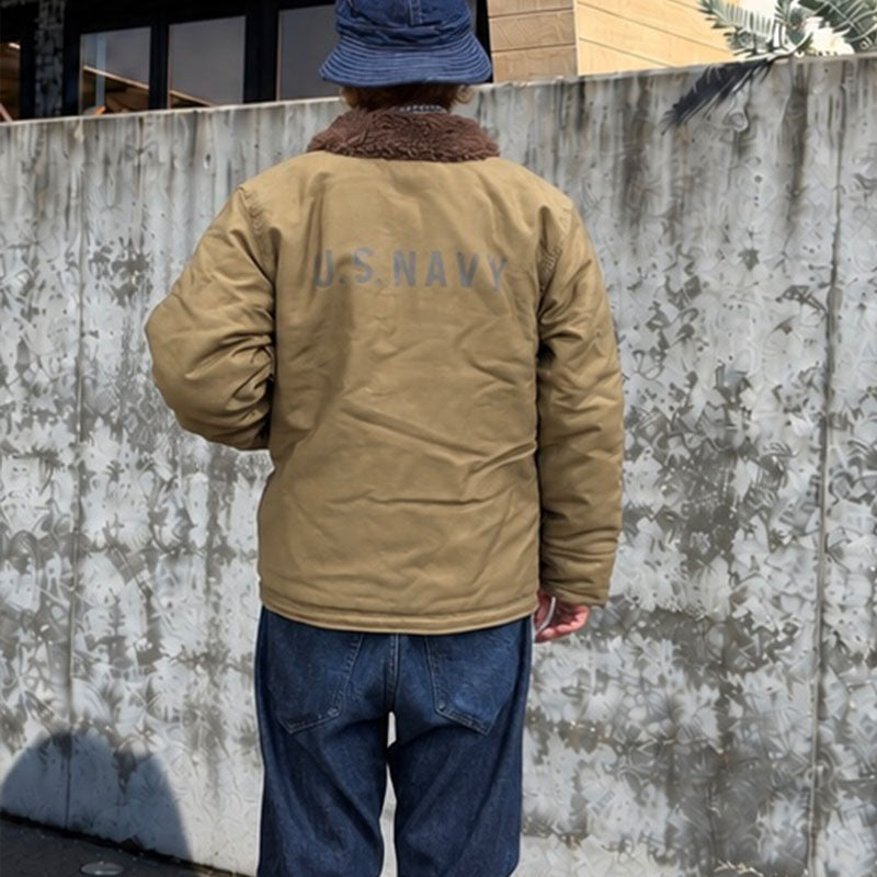 WAREHOUSE ウエアハウス Lot 2181 N-1 NAF1168「USS ROCK 」U.S.NAVY プリント有 デッキジャケット