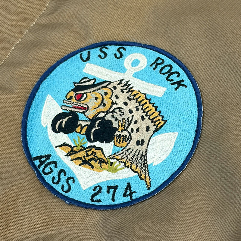 WAREHOUSE ウエアハウス Lot 2181 N-1 NAF1168「USS ROCK 」U.S.NAVY プリント有 デッキジャケット