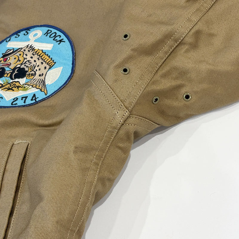 WAREHOUSE ウエアハウス Lot 2181 N-1 NAF1168「USS ROCK 」U.S.NAVY プリント有 デッキジャケット