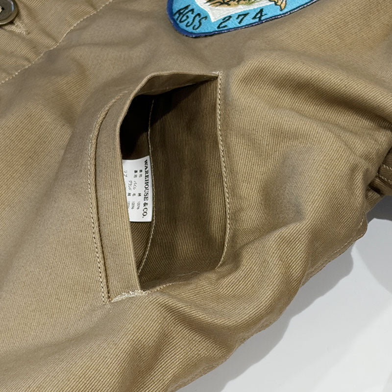 WAREHOUSE ウエアハウス Lot 2181 N-1 NAF1168「USS ROCK 」U.S.NAVY プリント有 デッキジャケット