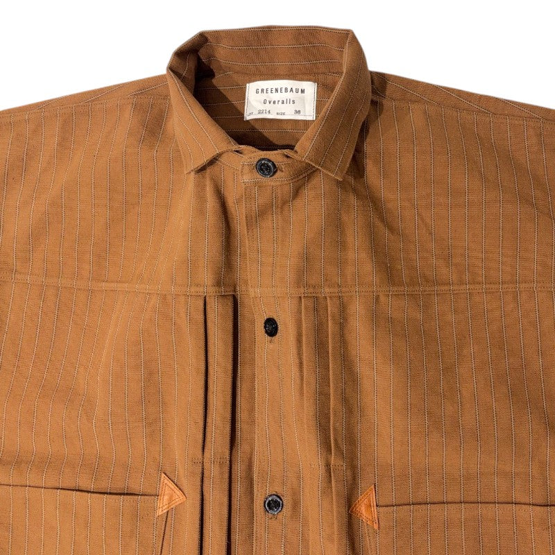 WAREHOUSE Lot 2214 HEAVY LEATHER BOUND BLOUSE ダックストライプ