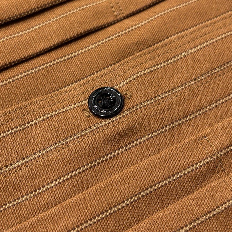 WAREHOUSE Lot 2214 HEAVY LEATHER BOUND BLOUSE ダックストライプ