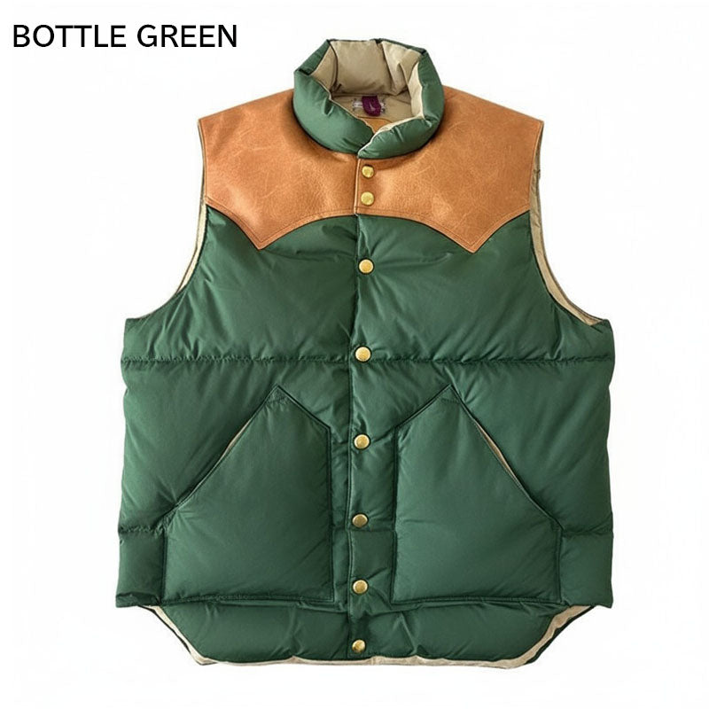 ウエアハウス 2234 ダウンベスト タフタナイロン ボトルグリーン