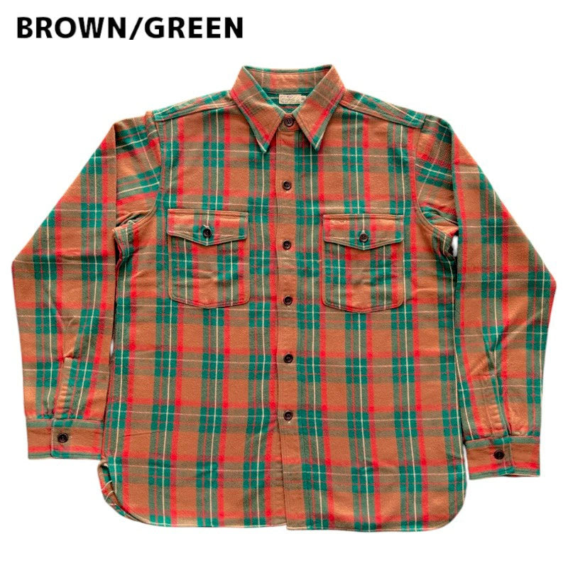 ウエアハウス Lot 3022 FLANNEL SHIRTS  フランネルシャツ G柄 ワンウォッュシュ
