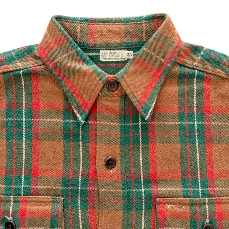 ウエアハウス Lot 3022 FLANNEL SHIRTS  フランネルシャツ G柄 ワンウォッュシュ
