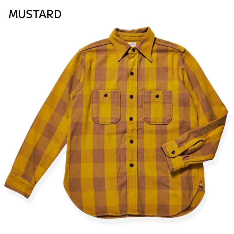 ウエアハウス Lot 3104 フランネルシャツ A柄 ネルシャツ ワンウォッュシュ
