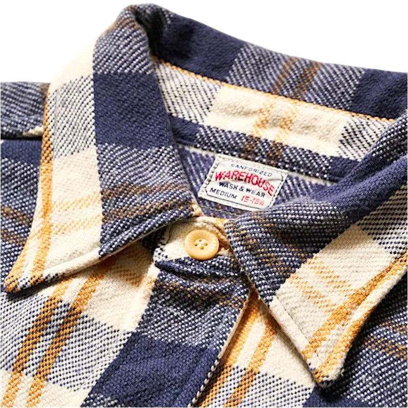 ウエアハウス Lot 3104 ネルシャツ フランネルシャツ ワンウォッュシュ B柄