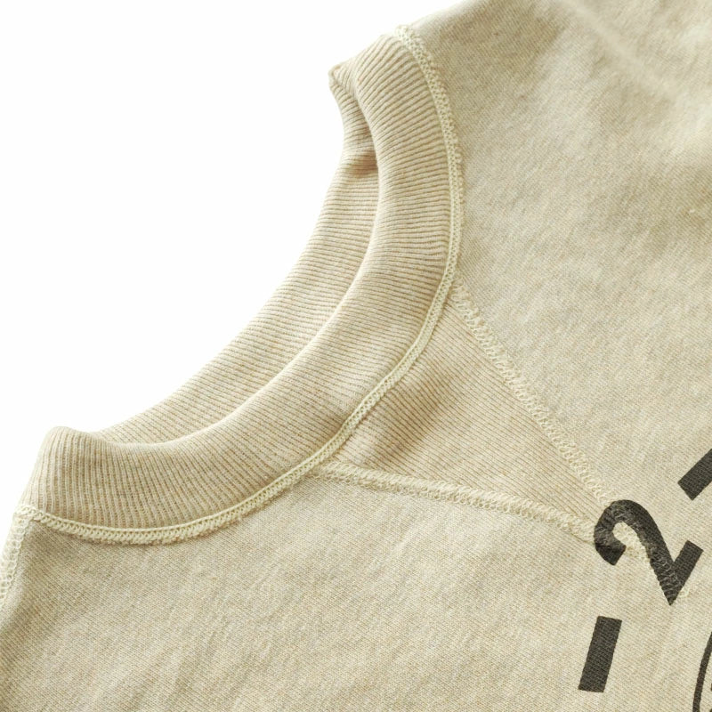 【WAREHOUSE】 ウエアハウス Lot 401 DRIVE ON 両V セットイン スウェット 多色プリント トレーナー  裏起毛 長袖 オートミール アメカジ