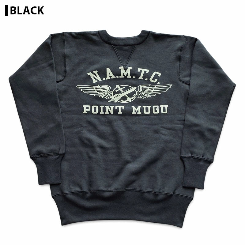 【WAREHOUSE】 ウエアハウス Lot 403 N.A.M.T.C スウェット トレーナー ひび割れプリント ブラック スミクロ オードミール 裏起毛 長袖 アメカジ 日本製