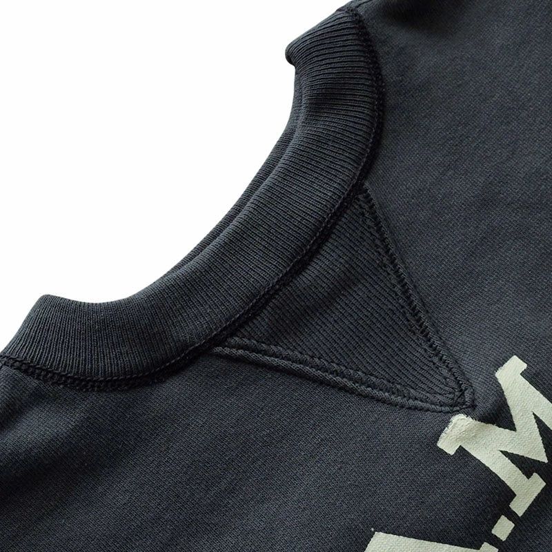 【WAREHOUSE】 ウエアハウス Lot 403 N.A.M.T.C スウェット トレーナー ひび割れプリント ブラック スミクロ オードミール 裏起毛 長袖 アメカジ 日本製